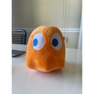 Namco 7” Pac Man Ghost Clyde Orange Stuffed Plush